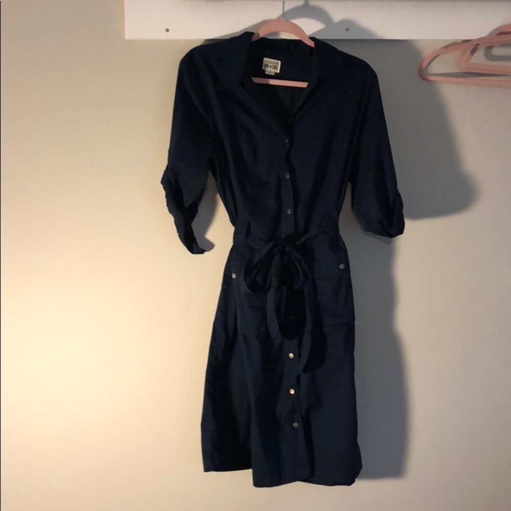 Navy Long sleeved dress